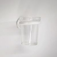 Inda - Wandglashalter One mattweiß/transparentes Glas