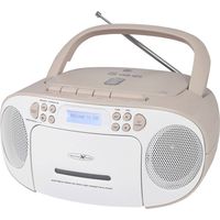 Reflexion Radio CD DAB+, DAB, FM AUX, CD, Cassette, USB Bianco, Rosa