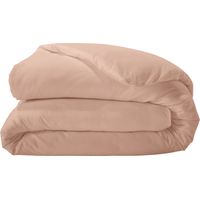 Housse de couette unie en percale de coton Pêche 260x240 cm