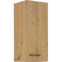 MODENA - Hochschrank - 2 Türen - 30 x 31 x 72 cm - Artisan Eiche / Matt Schwarz