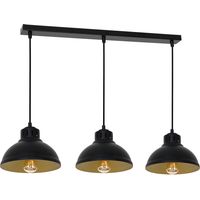 Lampada a sospensione Sven Luminex 75cm 3xE27 nero oro