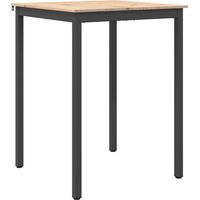 vidaXL Bar Table 80 x 80 x 105 cm Solid Pine Wood Natural Square