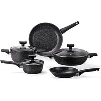 Moneta Kochgeschirrset Alluflon schwarz 28 cm