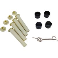 EDG – Kit pièces détachées barrière de sécurité piscine – 4 fourreaux de sol 16mm – 4 bouchons – 4 capuchons pour tube – Crochet de sécurité double action
