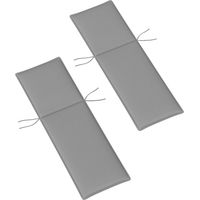 Cojines para Tumbonas de Jardín Gris 193x58x6 cm Résistant UV Salpicaduras