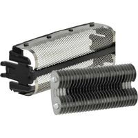 vhbw combi pack 2x lamina di rasatura compatibile con Remington DF40, DF5 rasoio elettrico - set lamina + blocco lame, nero / argentato