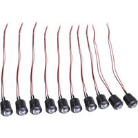 Lot de 10 ampoules LED 12 V 10 mm pré-câblées à luminosité constante, ultra-lumineuses et transparentes (05)