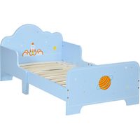 Cama Infantil para Niños de 3-6 Años Cama con Laterales de Protección Carga Máx. 80kg 143x74x59cm Azul