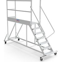 Piattaforma con ruote 7 gradini - Altezza massima di lavoro 3.40m - PTF207G-RS