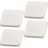 Confezione da 4 clip per tenda da doccia per rivestimento, supporti antivento e paraspruzzi, clip autoadesive per tenda da vasca per tenere la tenda in posizione, bianco