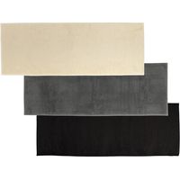 Tapis polyester 40x120 cm - 3 couleurs assorties : noir/beige/gris - Tendance