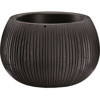 Prosperplast Prosperplast BETON BOWL de plástico CON depósito en color Cemento negro, 16,1 (alto) x 23,8 (ancho) x 23,8 (profundo) cms