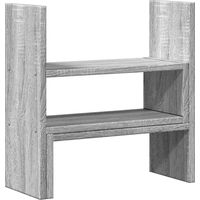 Organizador de armario de oficina ajustable madera de ingeniería Sonoma gris 020043582