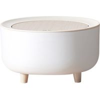 poubelle-Corbeille de Bureau Compacte Design Presseur avec Couvercle en PP pour Espaces Limités