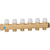 Rücklaufverteiler komplett mit Absperrventilen 4 Abgänge Caleffi 662045 4