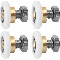 SHINING HOUSE Rodillo para puerta corrediza, 4 piezas de rodillos de ducha, corredores de ducha, rueda de rodillo para puerta de ducha, rodillos deslizantes, rueda de repuesto para puerta (20 MM),