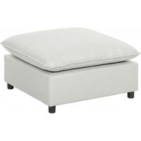 Repose-pieds carré pour salon, pouf ottoman à pieds en plastique, pour chambre ou entrée, 75 x 75 x 40 cm, gris
