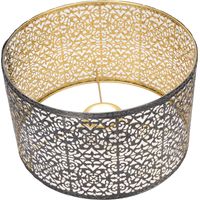 Shade Metal Lampad, E14 E27 Modern Decorative Iron Lamp Shade pour Home Hotel Office, Hollow Out Design, Cylinder Lampe pour Lampe de Table, Lampe Murale, Lampadaire (noir et or)