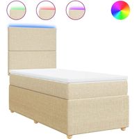 Maison Exclusive - Giroletto a Molle con Materasso Crema 80x200 cm inTessuto
