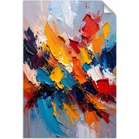 Selbstklebendes Poster – Wandsticker Explosion der Farben Abstrakter Malereieffekt 80x120 cm