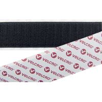 VELCRO® E08802033013025 Klettstreifen zum Aufkleben Haftteil (L x B) 25000 mm x 20 mm Schwarz 25 m