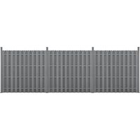 WPC Gartenzaun Langero 185x562 cm Grau neu.holz