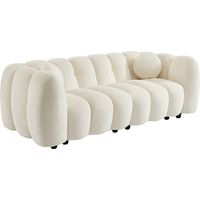 sweeek - 3-Sitzer-Sofa im Muscheldesign mit Bouclé-Bezug