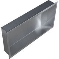 BERNSTEIN - Niche murale de douche, étagère encastrable douche acier inox - 60x30x10cm - BS603010 Acier brosséAcier inoxydable brossé