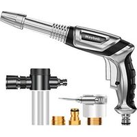 Pistolet à eau haute pression pour tuyau d'arrosage, pulvérisateur de lavage de voiture en mousse avec buse de bouteille de 100 ml