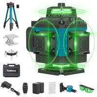 Kreuzlinienlaser mit Stativ, 4 x 360 °Laser Wasserwaage Selbstnivellierend, Kreuzlaser mit Bildschirm, Bau Fadenkreuz Laser Wasserwaage, laser level für Innenbereich Baustelle