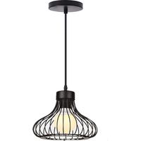 Homestyle Pro MK013-B Lampe à suspension industrielle 23x20 cm Noir/Métal