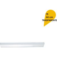 Plafoniera Led Neon T5 Sottopensile Vetro Transparente 12 Watt 60 Cm