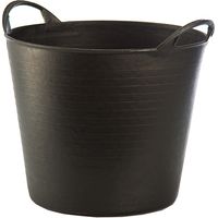 Schwarzer Kunststoffkorb mit zwei Griffen 26lt cap26 plasvidavi