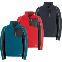 Kapriol Tech Arbeits-Sweatshirt mit kurzem Reißverschluss - M - Rot