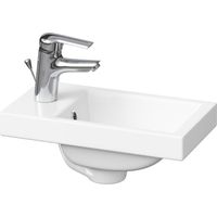 Cersanit – Como lavabo pour meuble 40x22 cm K32001BOX – Céramique blanche – Trou robinet au milieu – Vasque suspendue