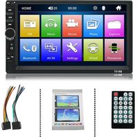 Autoradio Bluetooth a doppia DIN con schermo HD da 7 pollici, lettore MP5 multimediale per auto
