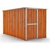 Casetta Box da Giardino in Lamiera di Acciaio Porta Utensili 175x307x182 cm Enaudi Legno