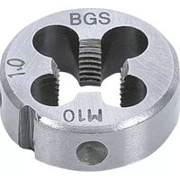 Bgs Technic – Filière M10 x 1.00 pour filetage standard – Acier GCr15 – Ø extérieur 25.4 mm – Épaisseur 9 mm – Lot de 10 unités