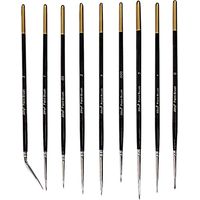 9 pièces Nylon Aquarellpinsel pour les détails fins et vêtements de travail légers avec des