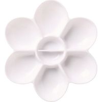Palette de peinture - REEVES - Modèle 4870180 - Plastique blanc - 8 champs mixtes - 17,9 x 1,9 cm