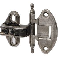 bisagra rústica con remate en oro viejo y plata vieja. material zamak. diámetro 35mm. regulación en el brazo acabado plata vieja