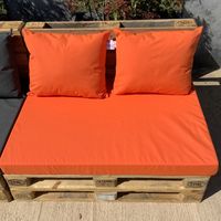 Ensemble de coussins palette en tissus téflon supérieur Orange 80x120x5 cm