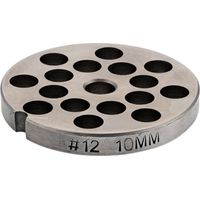 1PZ PIASTRE IN ACCIAIO AL CARBONIO PER TRITACARNE ELETTRICI - n°12 foro mm.10