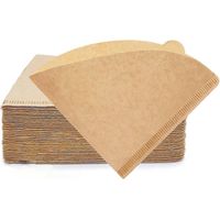 1 caja de papel de filtro de café de 1 a 4 tazas, 100 filtros de café de goteo, para cafetera de goteo manual, para cafetera de filtro de café en polvo con orejas colgantes.