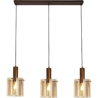 Suspension marron Sweden 3 feux droits - 88912-3MO