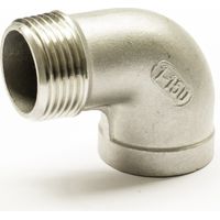 Edelstahl Fitting 92 Winkel 1" IG/AG 90° Bogen V4A Rohrwinkel