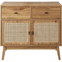 CALICOSY - Commode 2 portes en rotin et 2 tiroirs L90 cm - ALIA