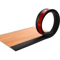 m selbstklebende PVC-Vinyl-Bodenleiste, Übergangsprofile für Schwellen und Türen, 3 mm, schwarz