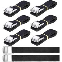 Spanbanden, sjorbanden, bevestigingsriemen, kort, met klemslot, 8 stuks, 40 cm, spanriem, verstelbaar, voor fiets, motorfiets, bagagepakketten, auto (8)
