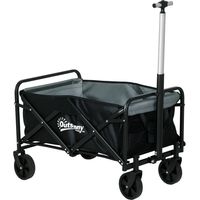 Carro de JardĂn Plegable con 4 Ruedas Longitud y Ăngulo del Mango Ajustables Capacidad 70 L 77x50x63-93 cm Negro
